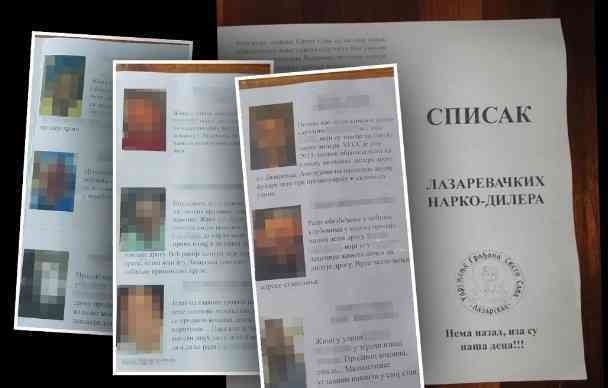 SPISAK NARKO DILERA U LAZAREVCU JAVNO OBJAVILI: Obelodanili dokaze sa imenima i fotografijama! (FOTO)